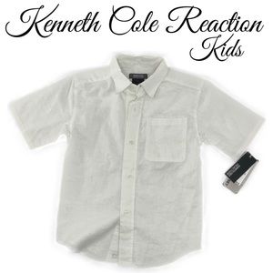 KENNETH COLE REACTION KIDS BUTTON UP LINEN BLEND